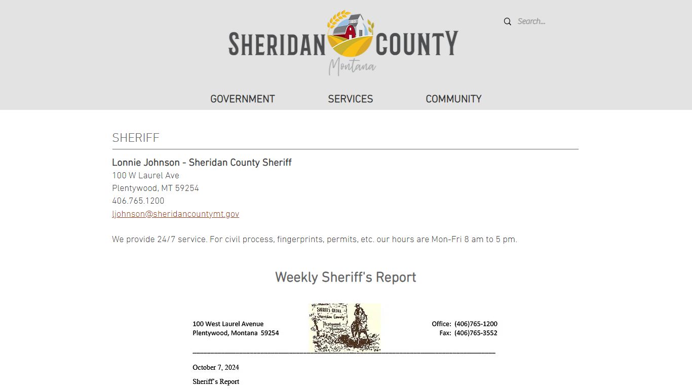 SHERIFF | Sheridan County